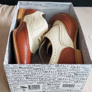 NWT Wanted Tan/Natural Balmoral Oxford 8.5